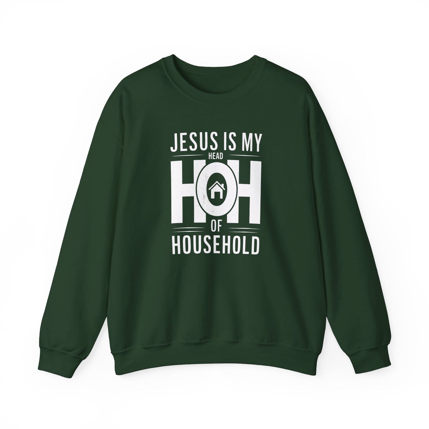 Jesus Is My Head Of Household HOH  Unisex Heavy Blend™ Crewneck Christian Sweatshirt