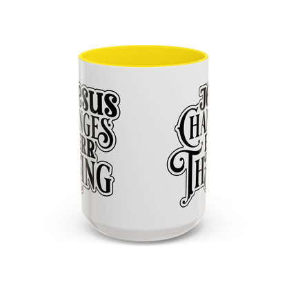 Inspirational Coffee Accent Mug - "He Changes Err Thang" - Perfect for Devotion and Gifts