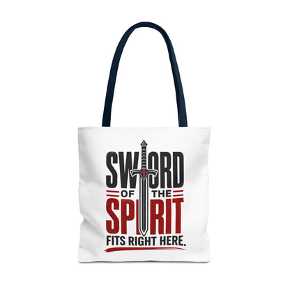 Sword of the Spirit Tote Bag — Christian Faith Inspirational Canvas Tote - ClaimedbyGodDesigns