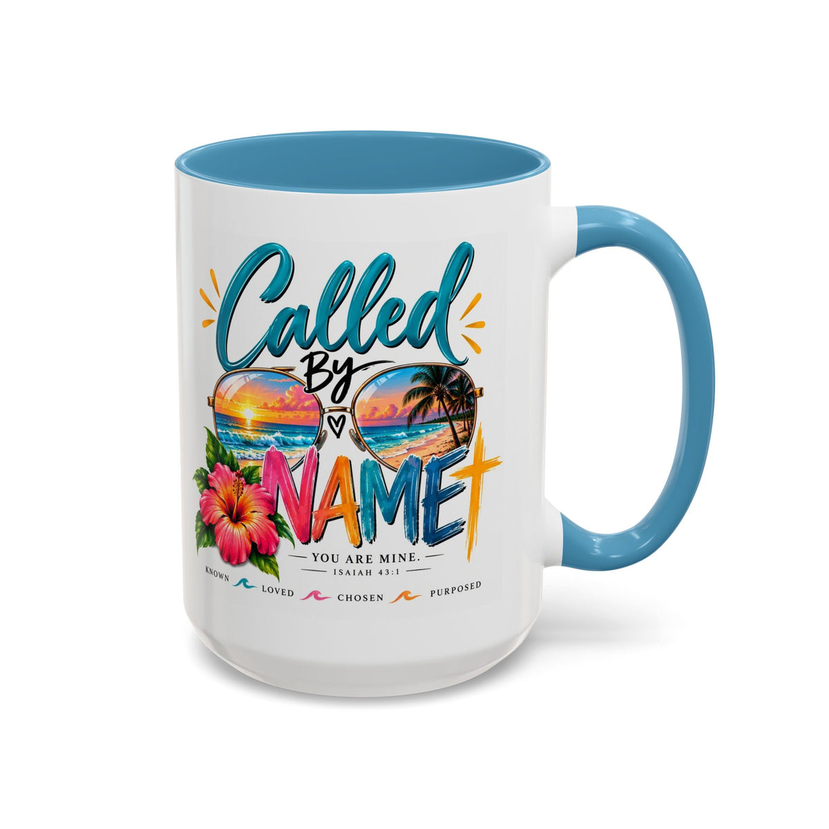 Called By Name Coffee Mug — Christian Inspirational Beach Design (11/15 oz)