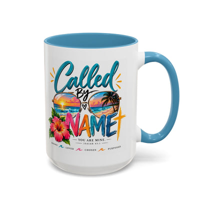 Called By Name Coffee Mug — Christian Inspirational Beach Design (11/15 oz)