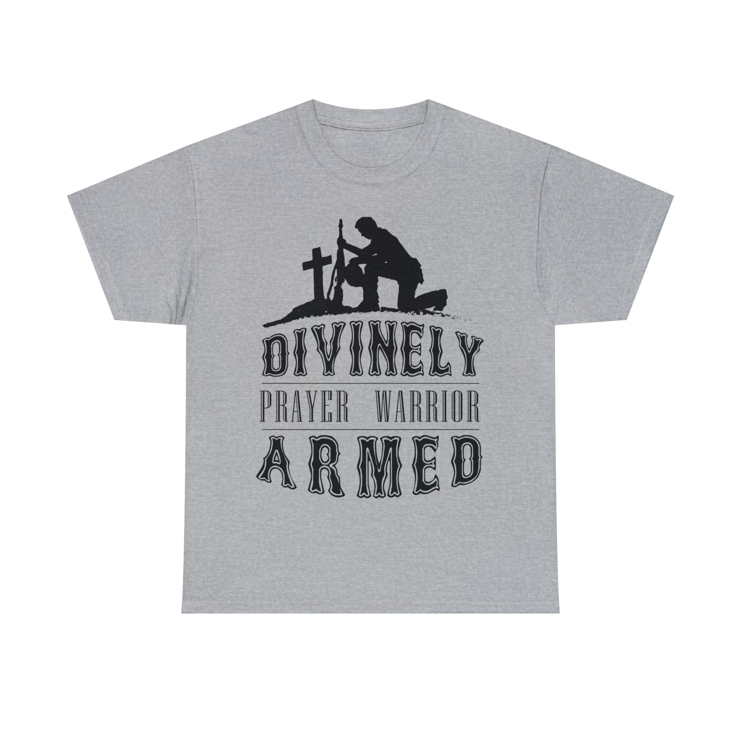 Divinely Armed Prayer Warrior Unisex Heavy Cotton Tee