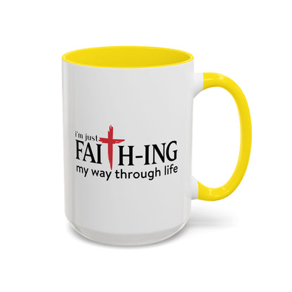 Faith-Inspired Coffee Accent Mug - Motivational Drinkware for Daily Inspiration