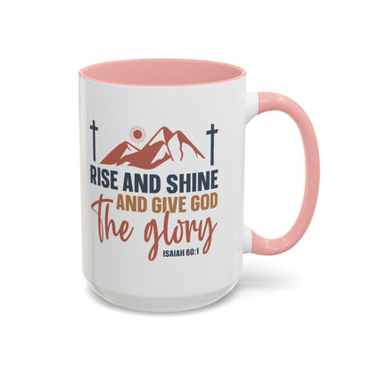 Christian Ceramic Mug - Give Him The Glory Accent Coffee Mug (11, 15oz)