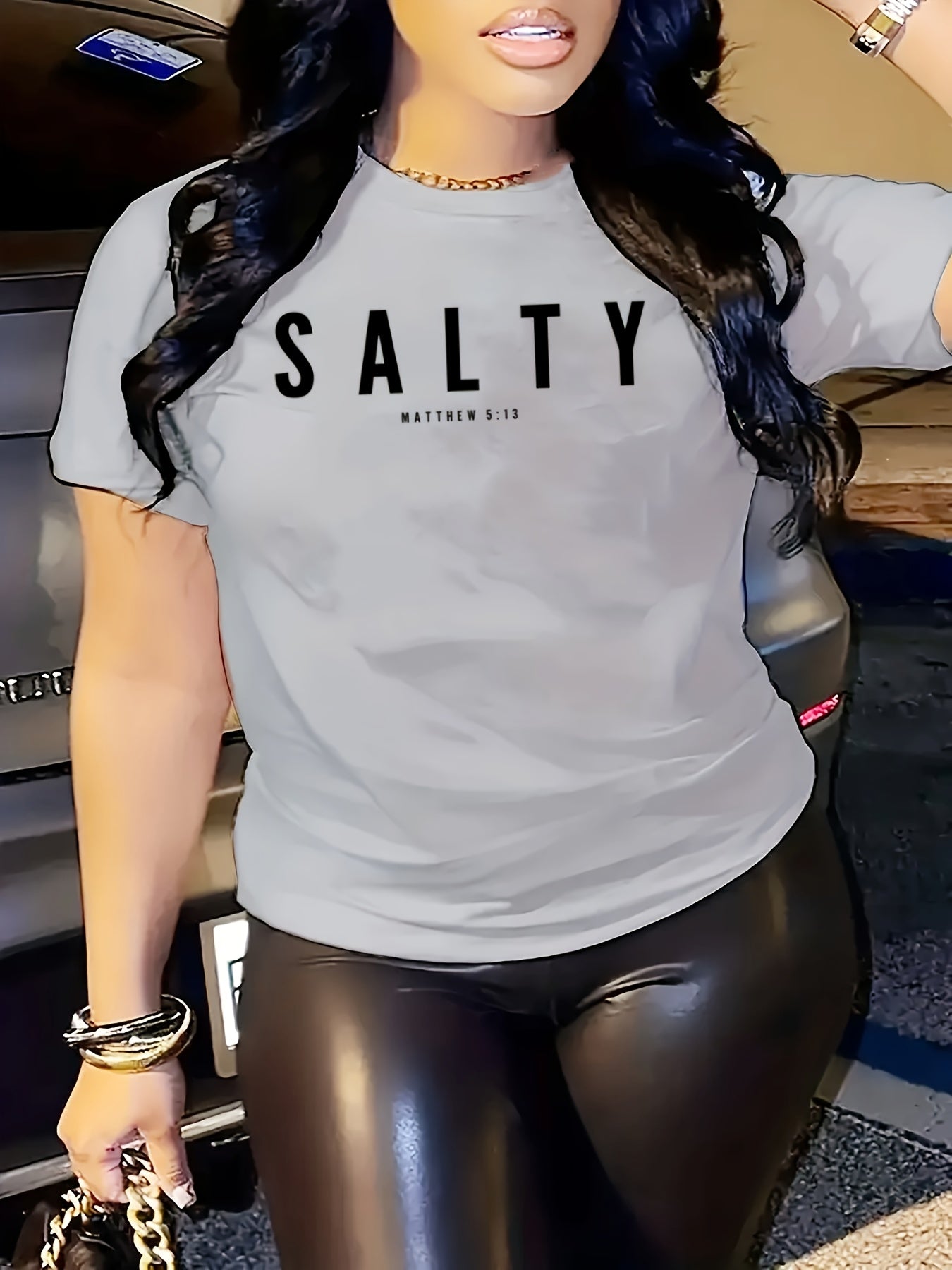 Mattew 5:13 Salty Plus Size Women's Christian T-shirt claimedbygoddesigns