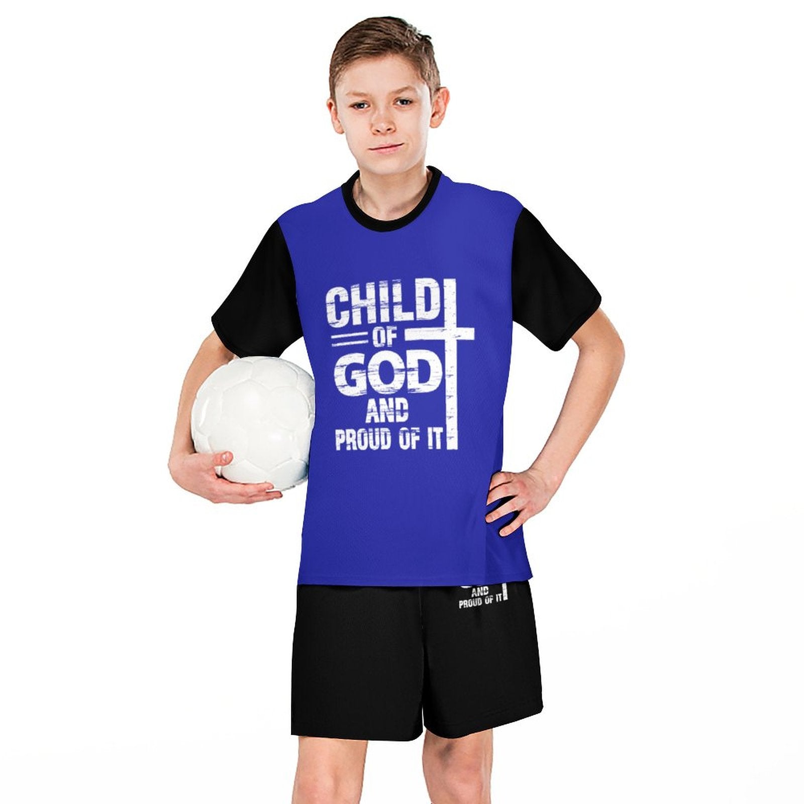 Child Of God And Proud Of It Christian Summer Casual Outfit Shorts Set SALE-Personal Design