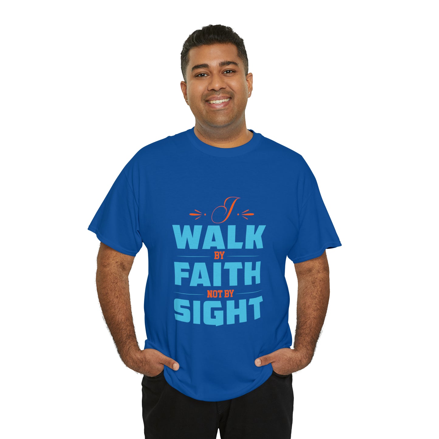 I Walk By Faith & Not By Sight Unisex Heavy Cotton Tee