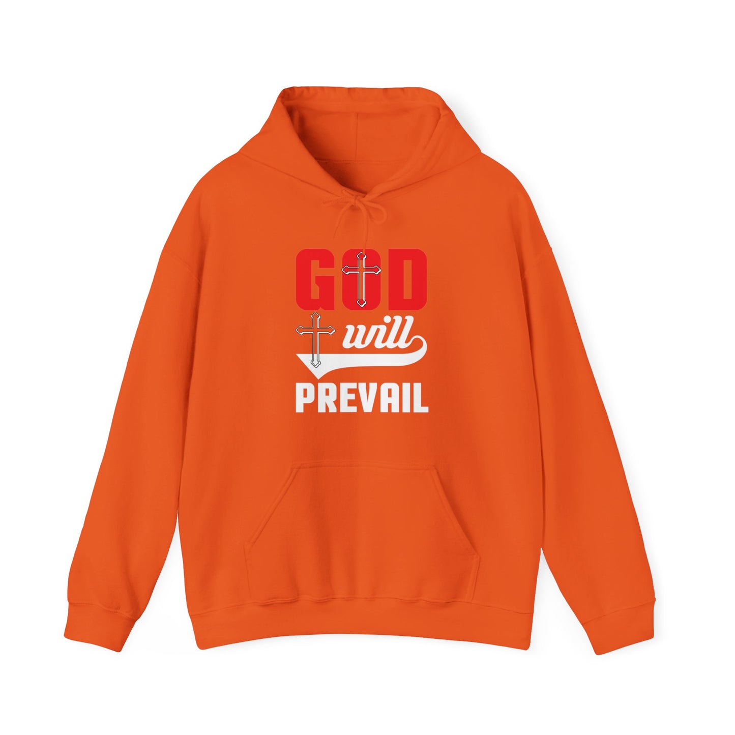 God Will Prevail Unisex Christian Hooded Pullover Sweatshirt