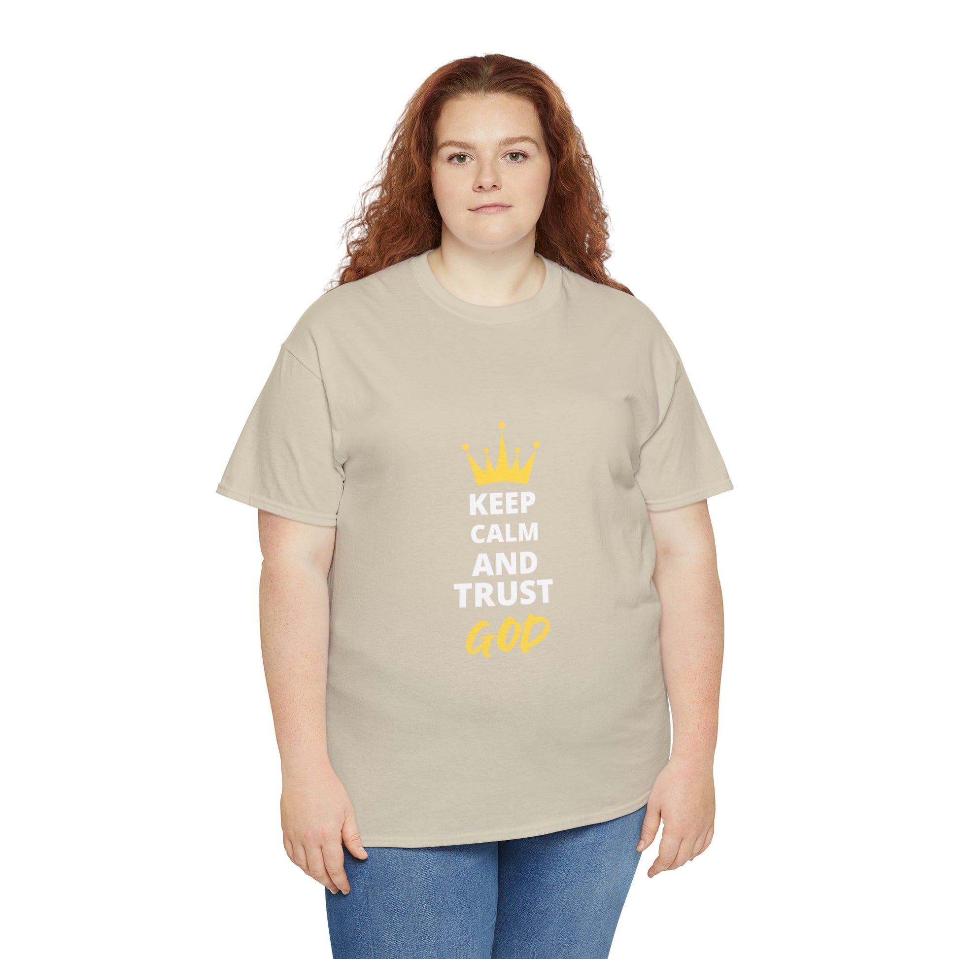 Keep Calm And Trust God Unisex Heavy Cotton Tee Printify