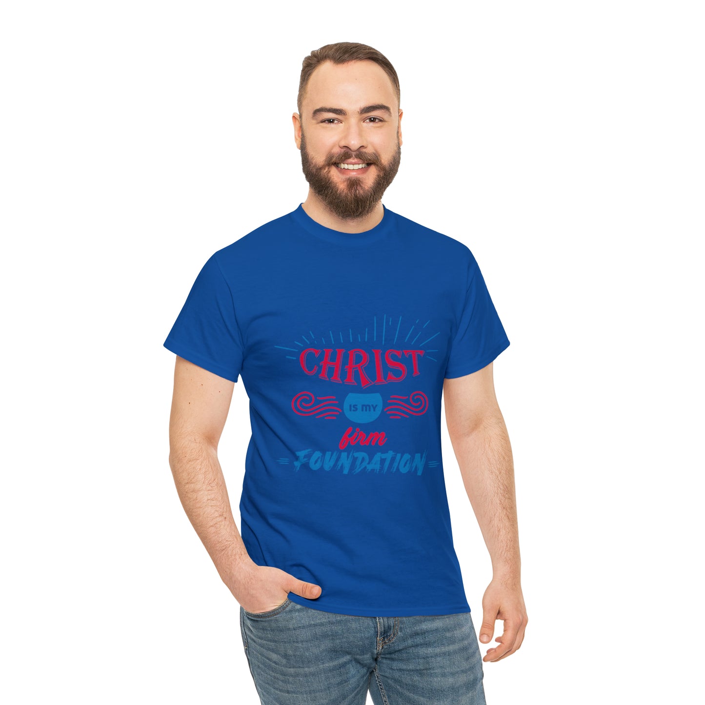 Christ Is My Firm Foundation Unisex Heavy Cotton Tee