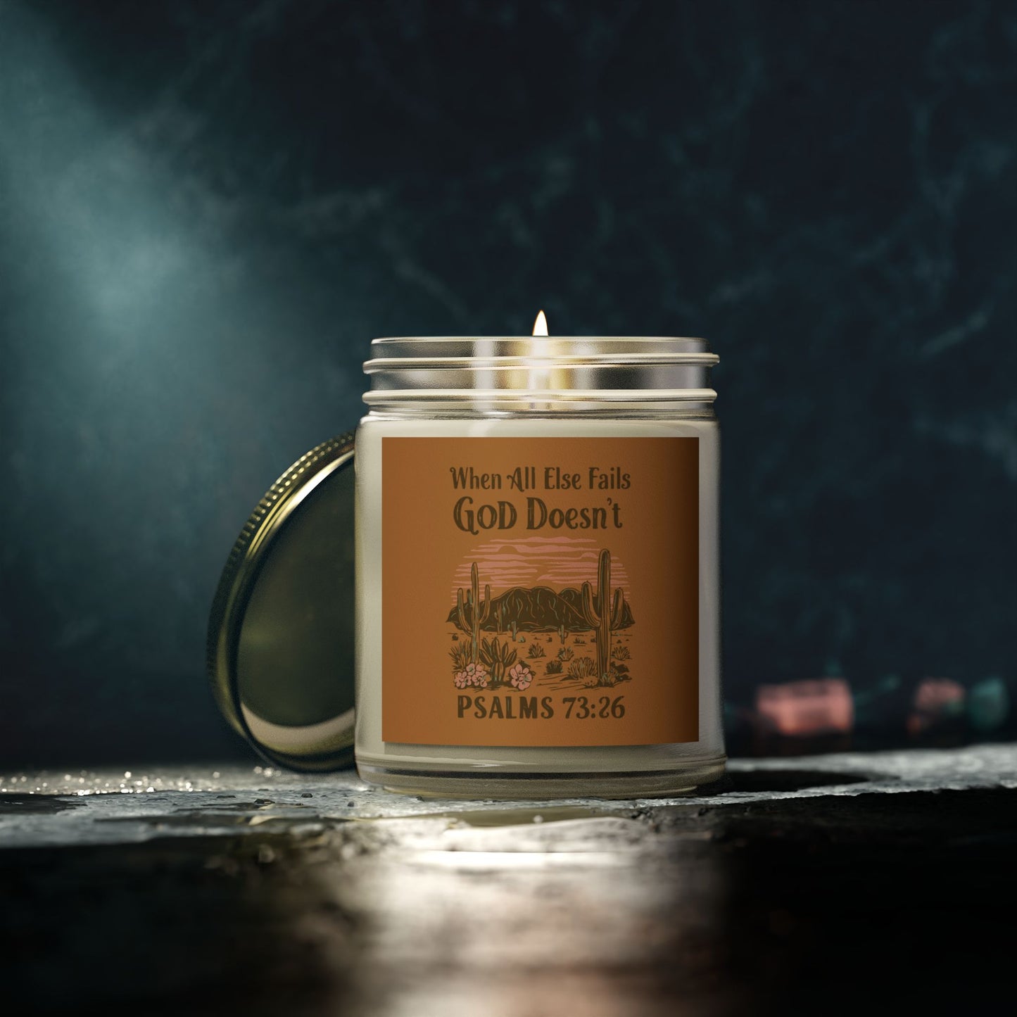 When All Fails God Doesn't Christian Scented Candle (4oz, 9oz)