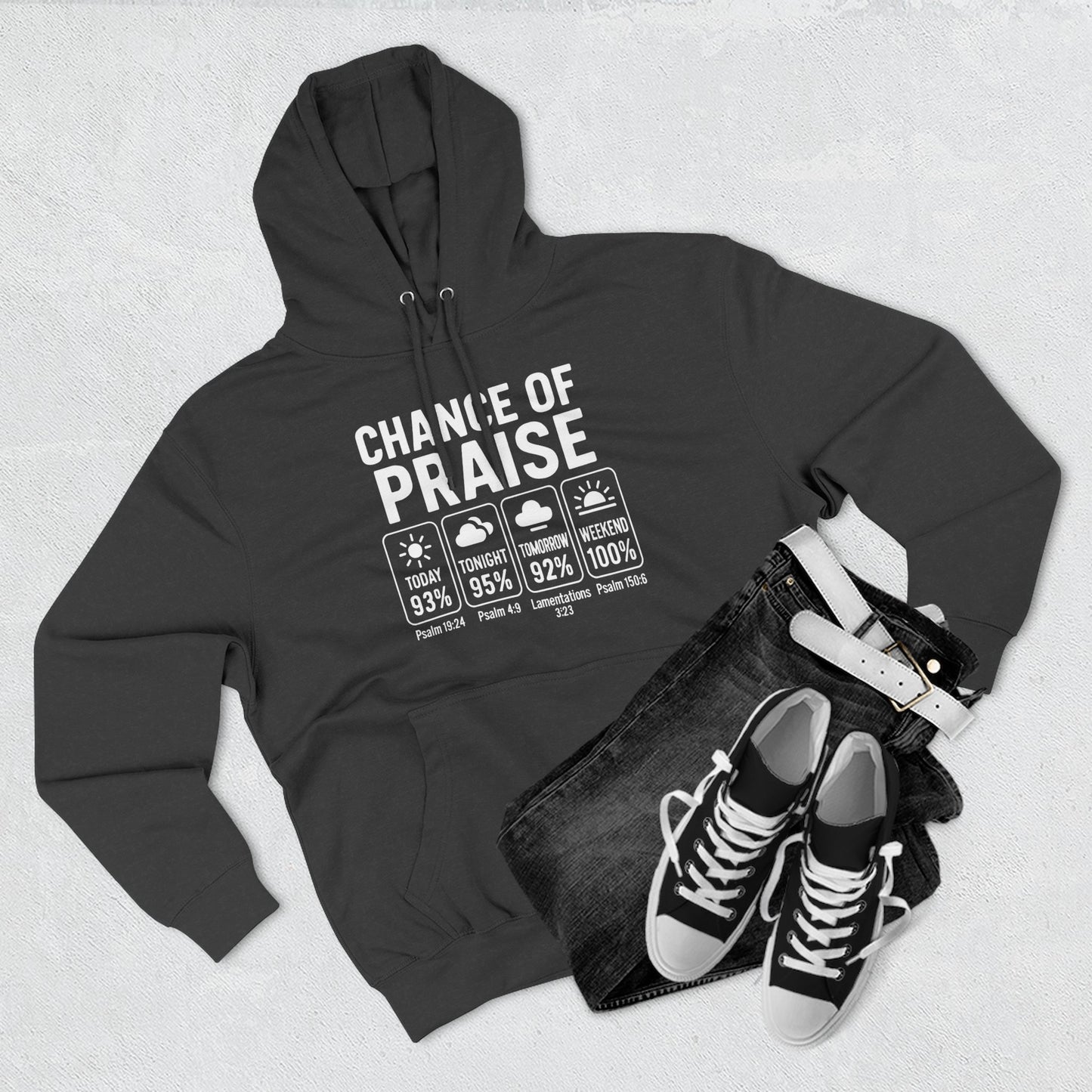 Inspirational Unisex Fleece Hoodie for Everyday Blessings, Praise Hoodie, Faith Apparel, Cozy Gift for Friends, Spiritual Wear
