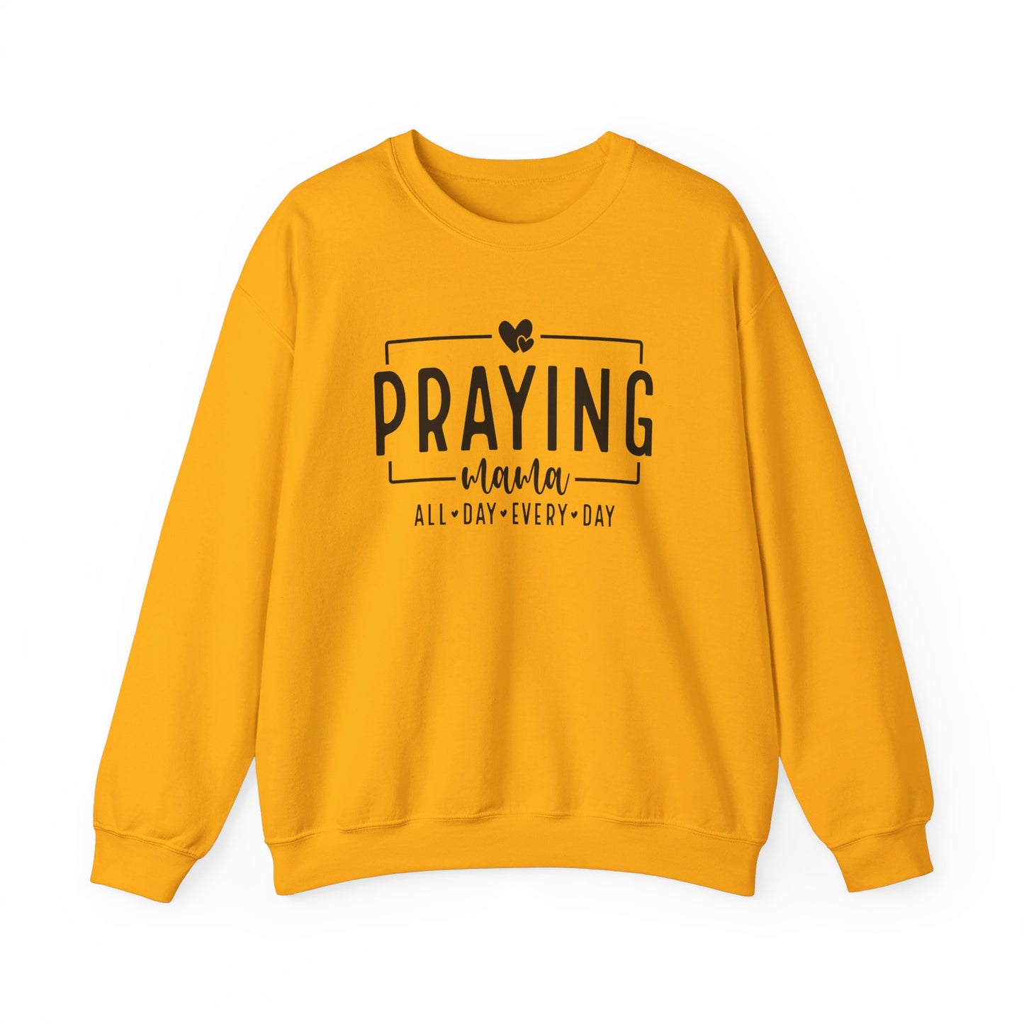 Praying Mama All Day Every Day Women's Heavy Blend™ Crewneck Christian Sweatshirt