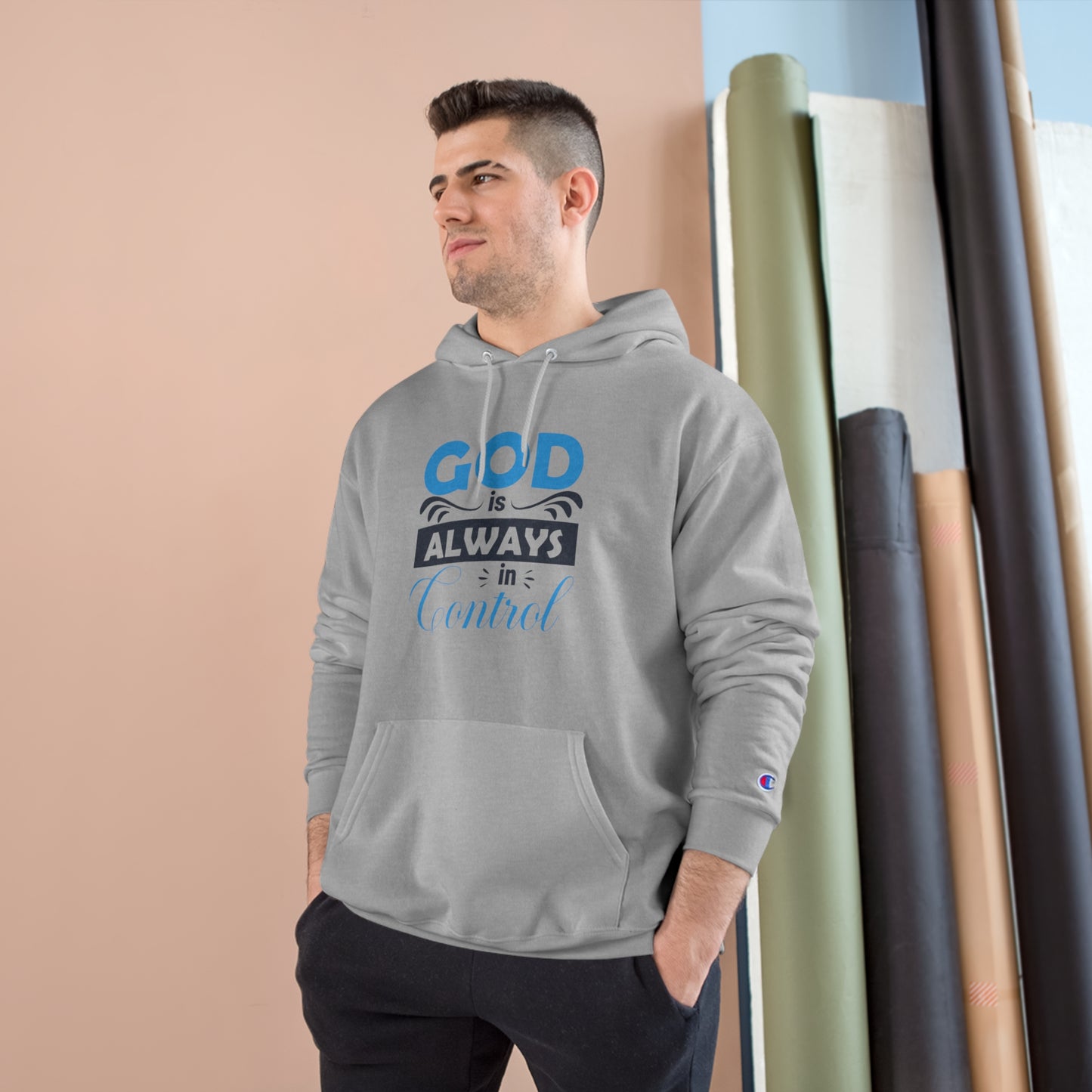 God Is Always In Control Unisex Champion Hoodie