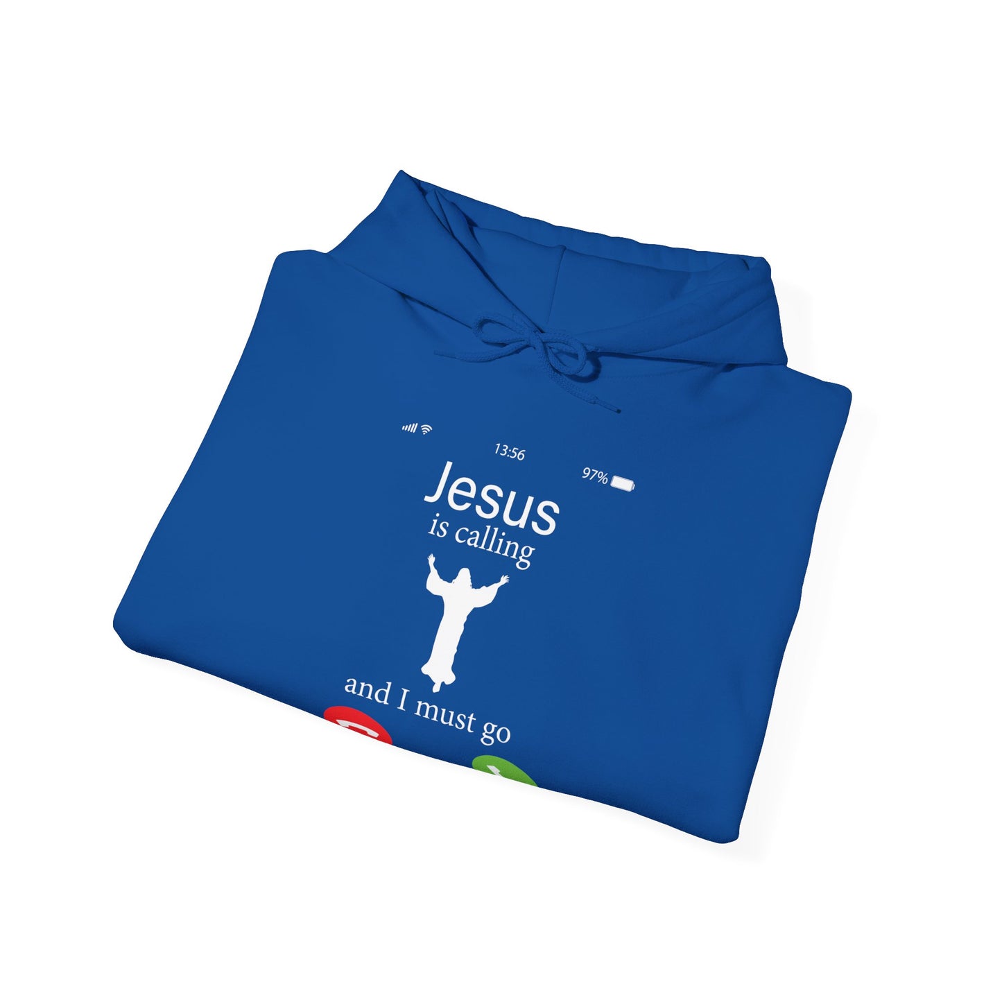 Jesus Is Calling And I Must Go Bible Emergency Numbers Funny  Unisex Christian Hooded Pullover Sweatshirt