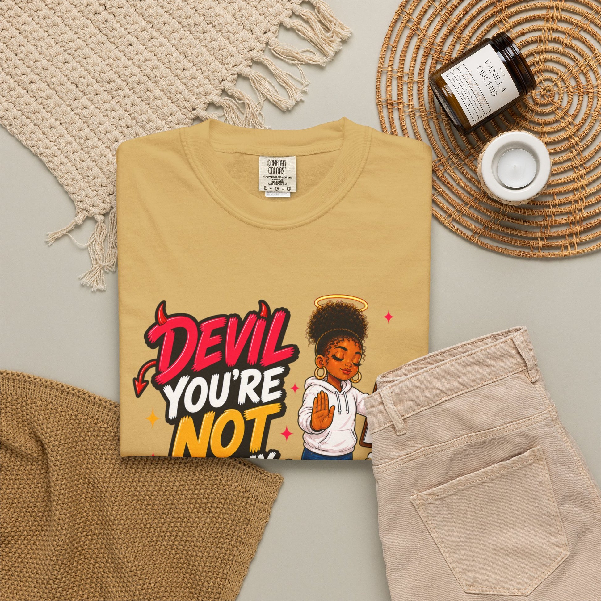 Devil You're Not On My Guest List T-Shirt - ClaimedbyGodDesigns
