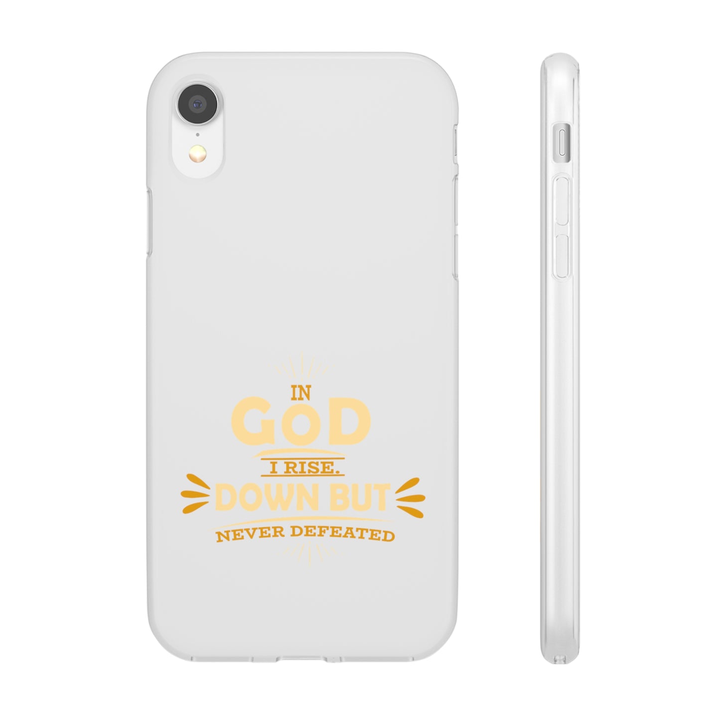 In God I Rise Down But Never Defeated  Flexi Phone Case