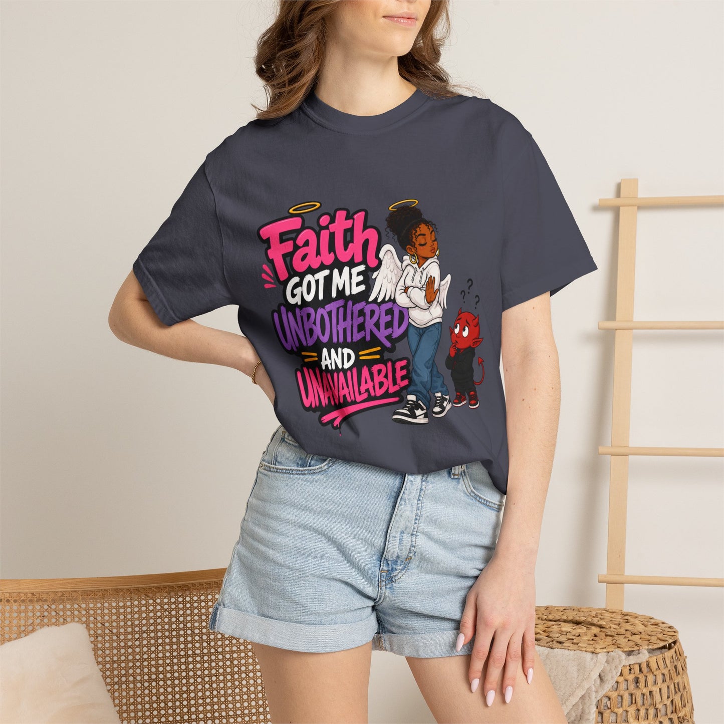 Faith Got Me Unbothered T-Shirt — Christian Inspirational Graphic Tee - ClaimedbyGodDesigns