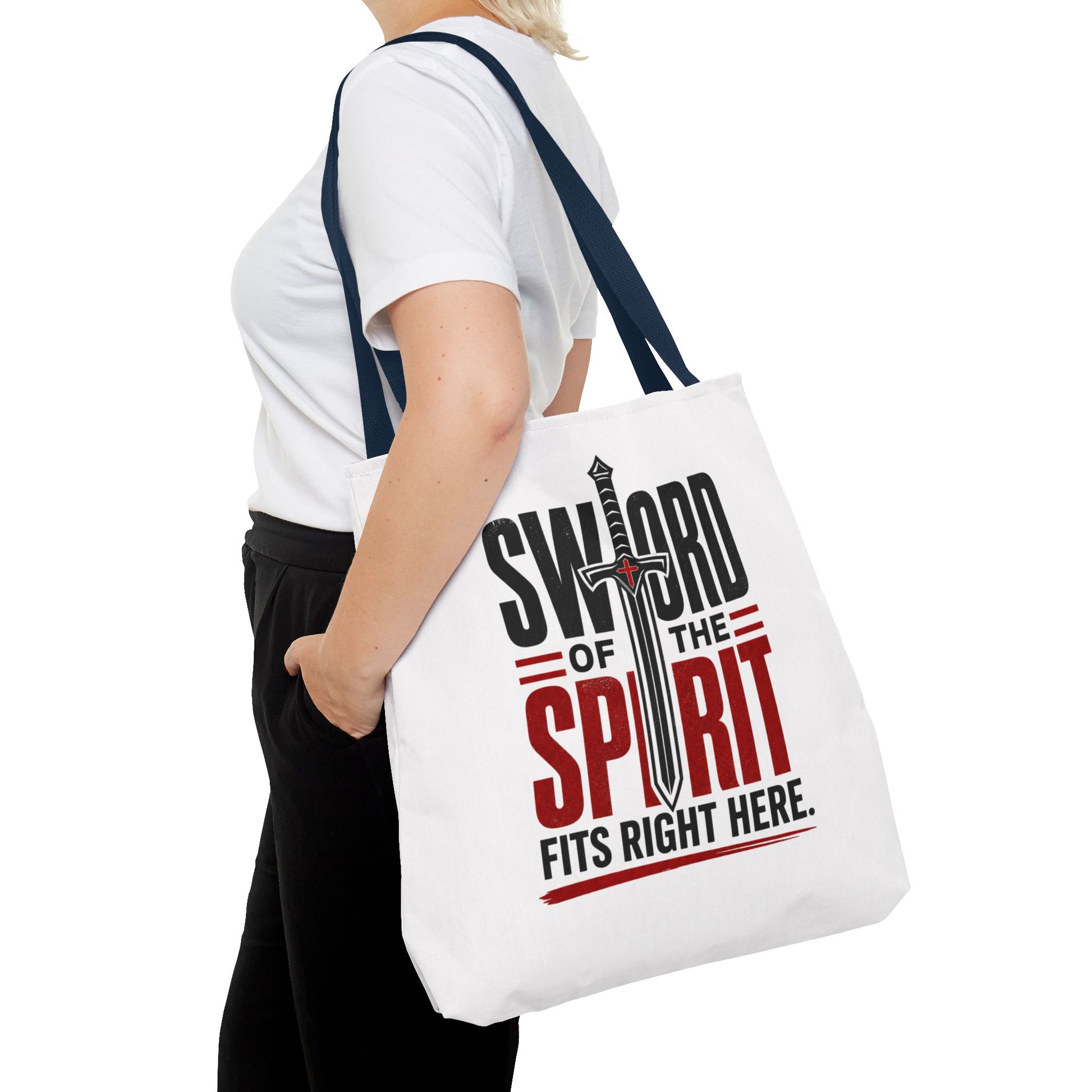Sword of the Spirit Tote Bag — Christian Faith Inspirational Canvas Tote - ClaimedbyGodDesigns