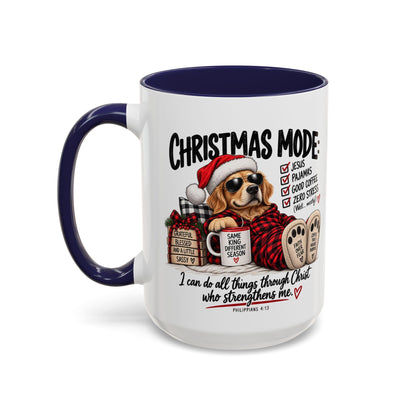 Christmas Mode: Jesus, Pajamas, Good Coffee Dog Coffee Mug