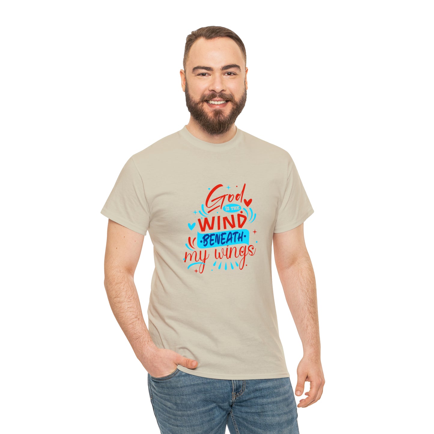 God Is The Wind Beneath My Wings Unisex Heavy Cotton Tee