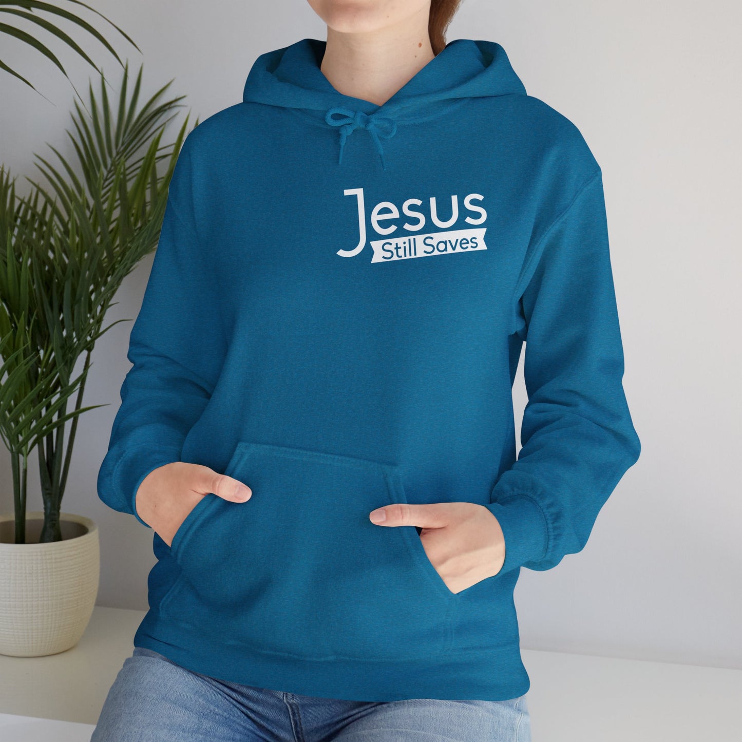 Jesus Still Saves Unisex Christian Hooded Pullover Sweatshirt