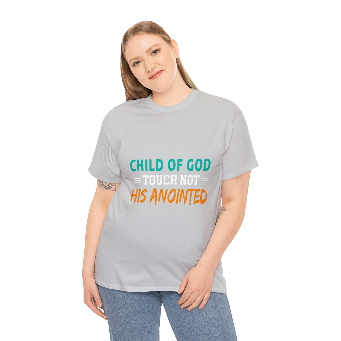 Child Of God Touch Not His Anointed Unisex Heavy Cotton Tee Printify