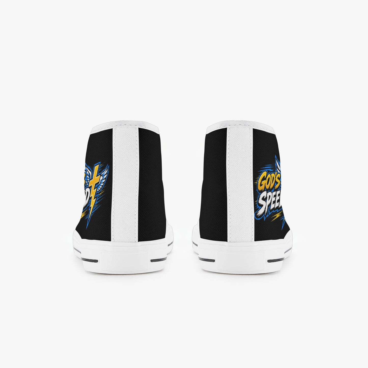 God's Speed Christian Kid’s High - Top Canvas Shoes - ClaimedbyGodDesigns