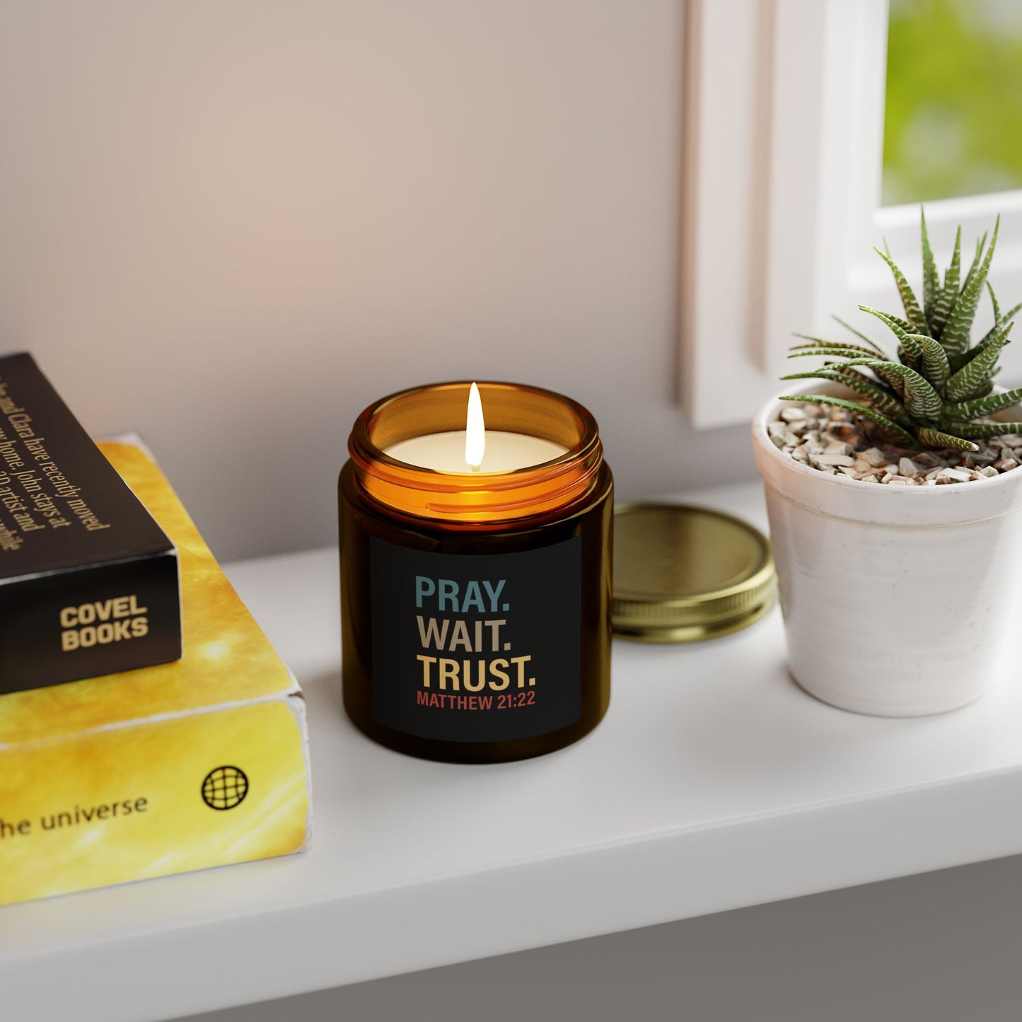 Pray Wait Trust Christian Scented Candle (4oz, 9oz)