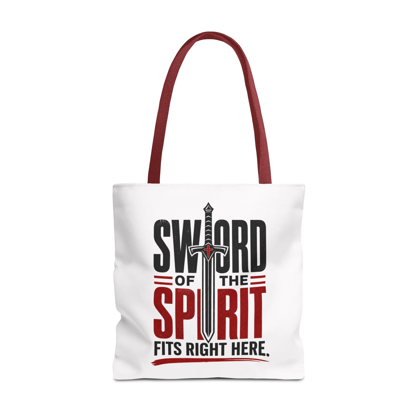 Sword of the Spirit Tote Bag — Christian Faith Inspirational Canvas Tote - ClaimedbyGodDesigns