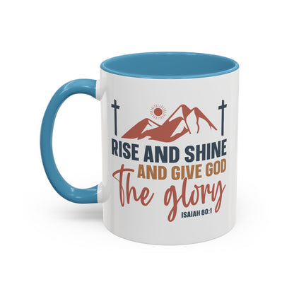 Christian Ceramic Mug - Give Him The Glory Accent Coffee Mug (11, 15oz)