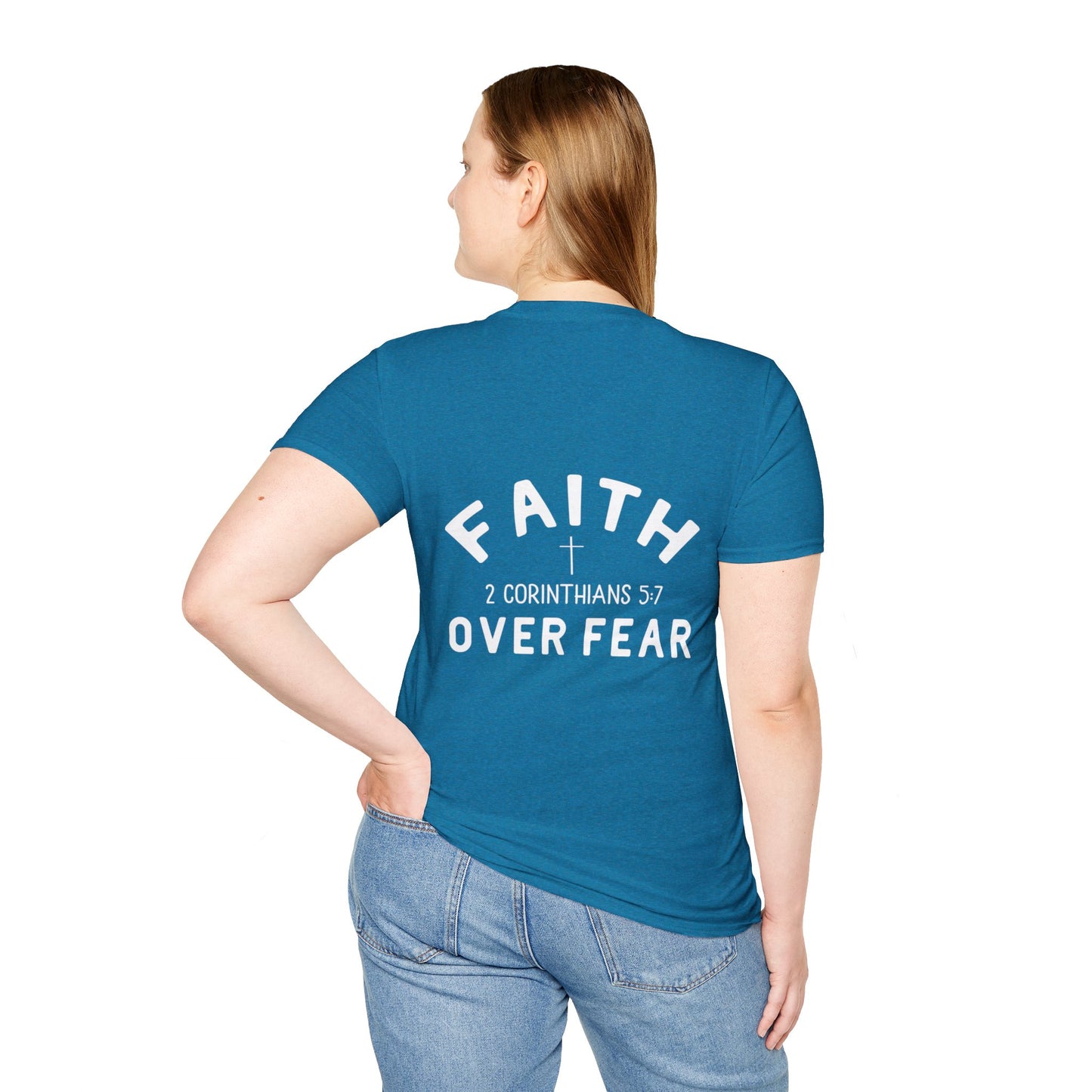 Faith Over Fear 3 Crosses   Christian Unisex T-shirt