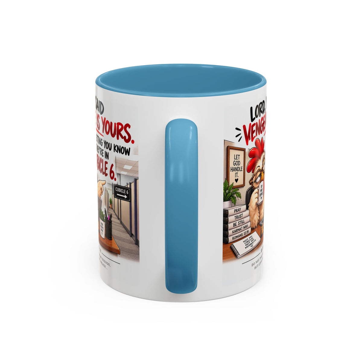 Christian Coffee Mug — “Lord, You Said Vengeance Is Yours” Funny Office Cubicle Prayer Gift