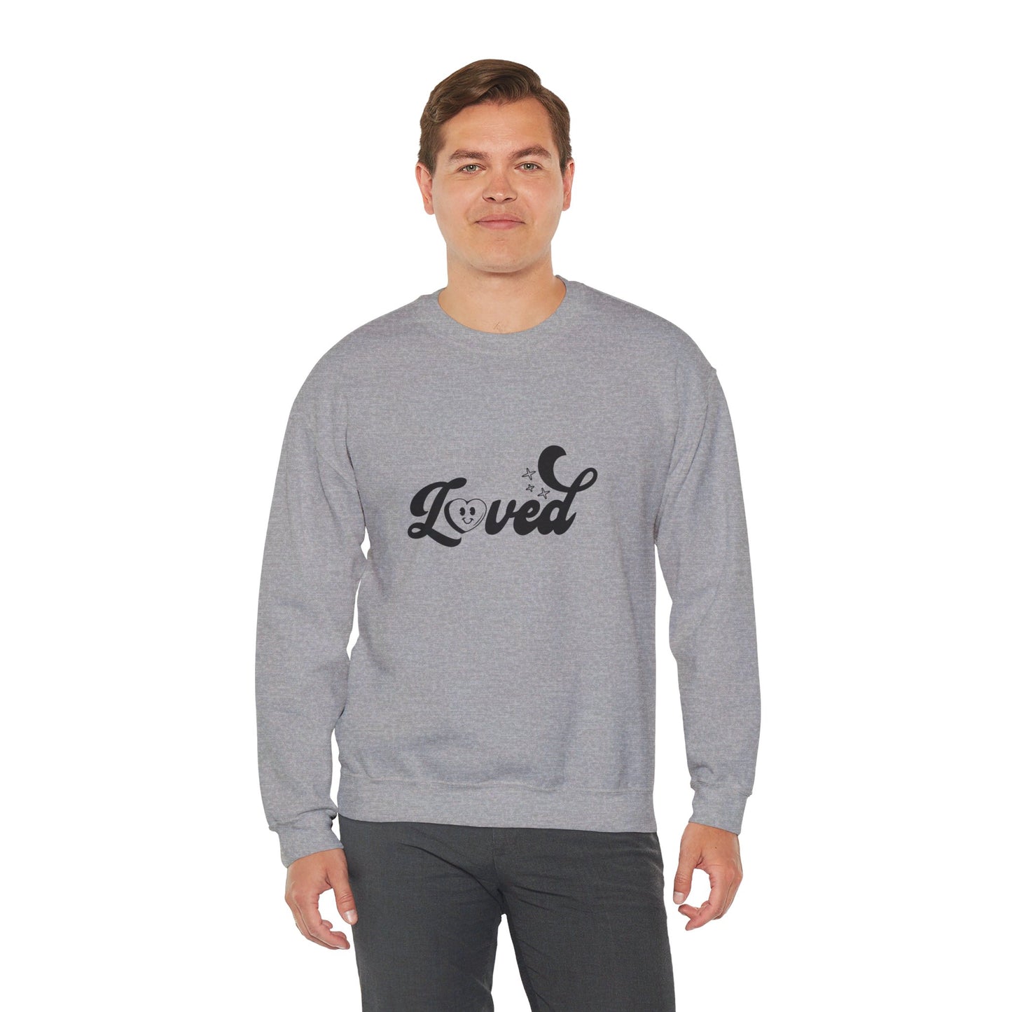 Romans 5:8 You Are Loved More Than You Will Ever Know Unisex Heavy Blend™ Crewneck Christian Sweatshirt