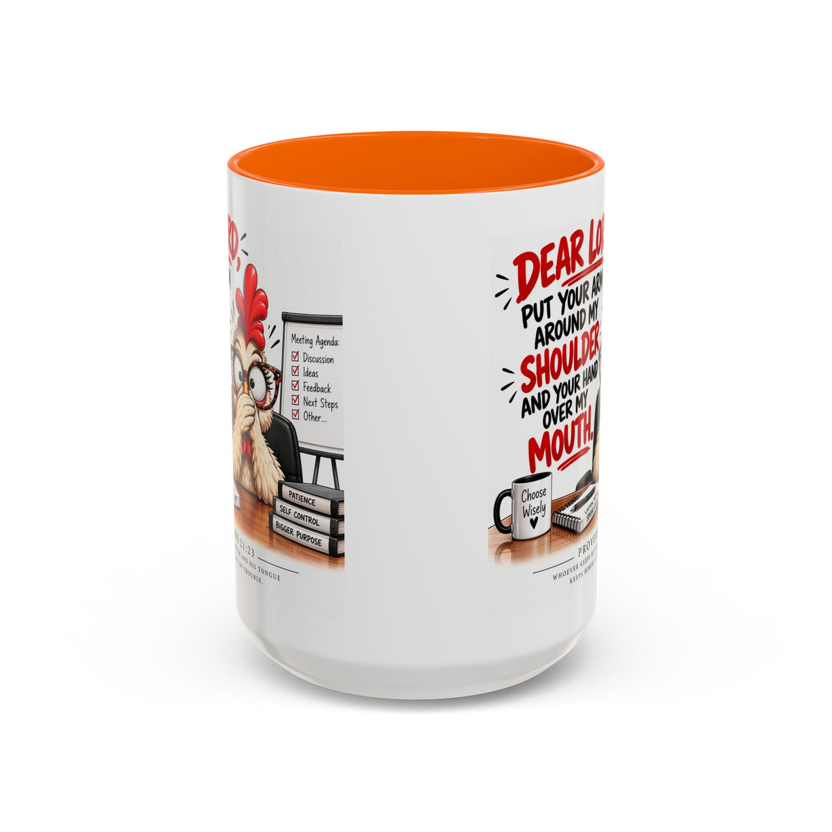 Christian Coffee Mug — "Dear Lord, Put Your Arm Around My Shoulder" Inspirational Ceramic Mug