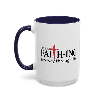 Faith-Inspired Coffee Accent Mug - Motivational Drinkware for Daily Inspiration