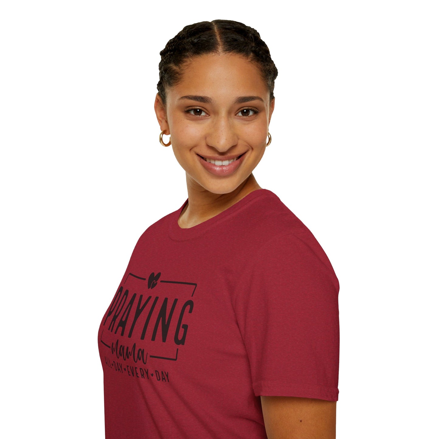 Praying Mama All Day Every Day Women's Christian T-shirt