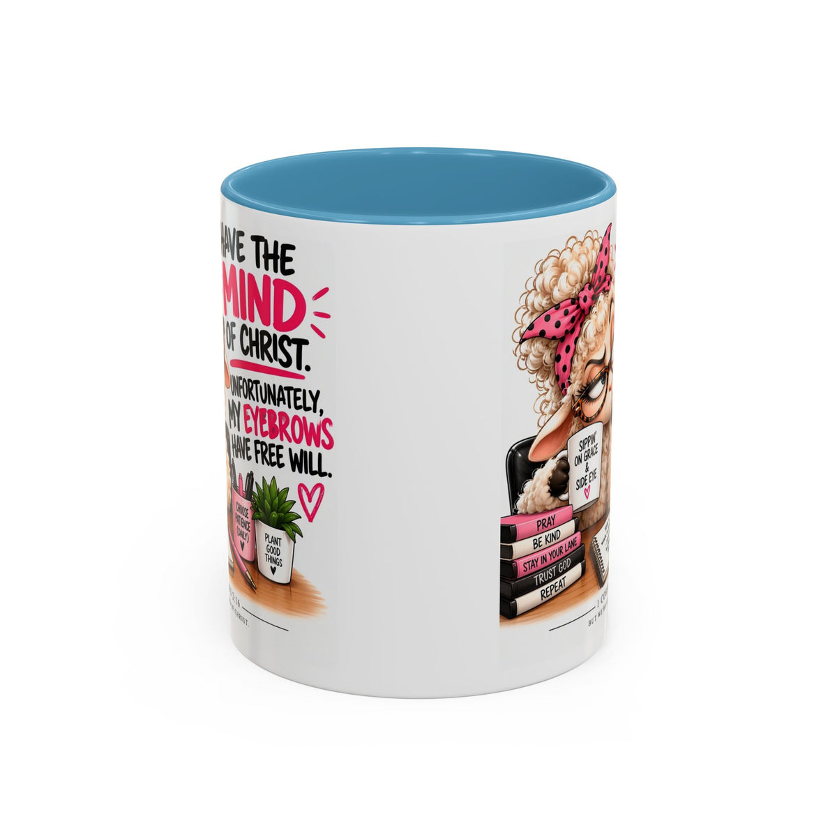Christian Coffee Mug – "I Have the Mind of Christ" Funny Sheep Design (11/15 oz)