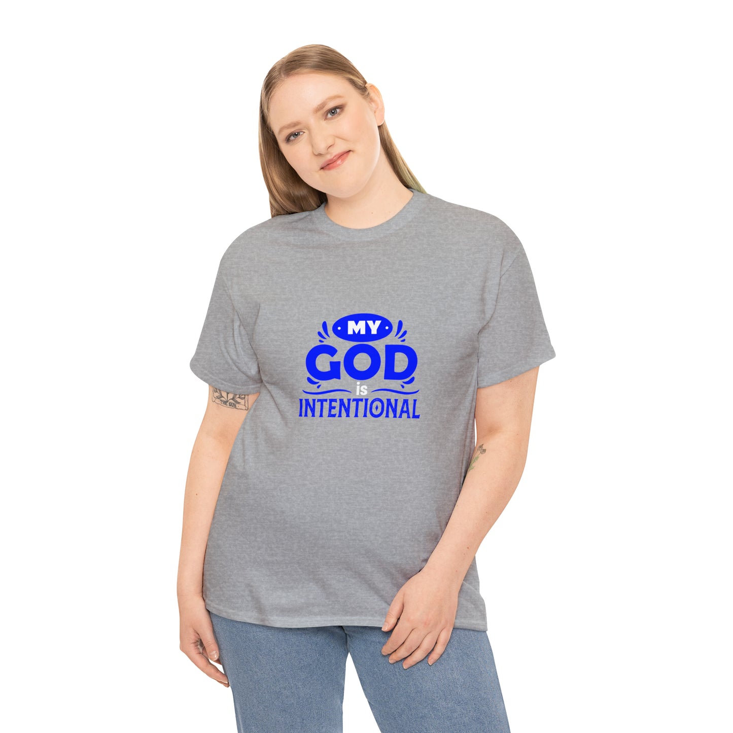 My God Is Intentional Unisex Heavy Cotton Tee