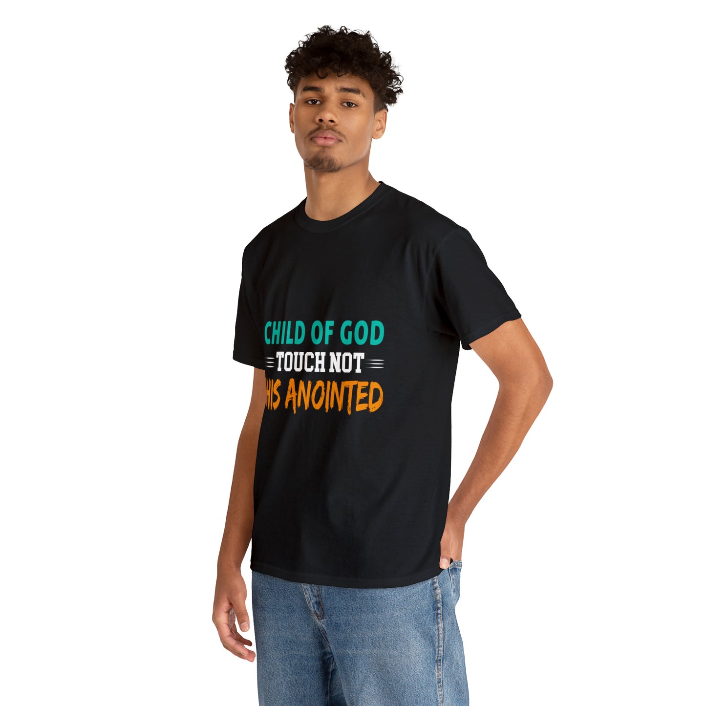 Child Of God Touch Not His Anointed Unisex Heavy Cotton Tee Printify