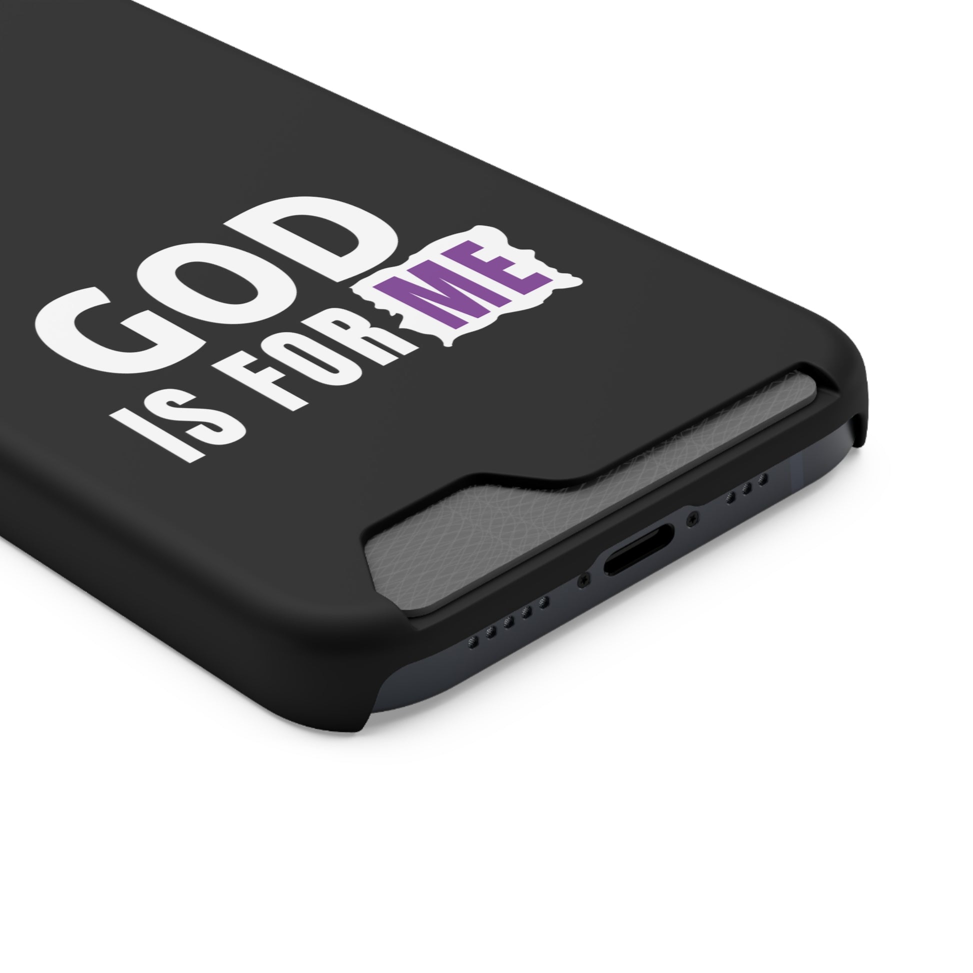 God Is For Me Christian Phone Case With Card Holder Printify