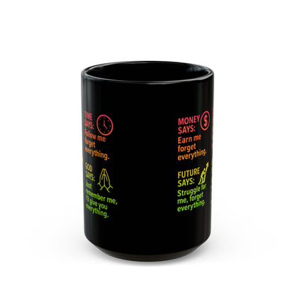 Inspirational Black Ceramic Mug - 11oz & 15oz - Motivational Quotes