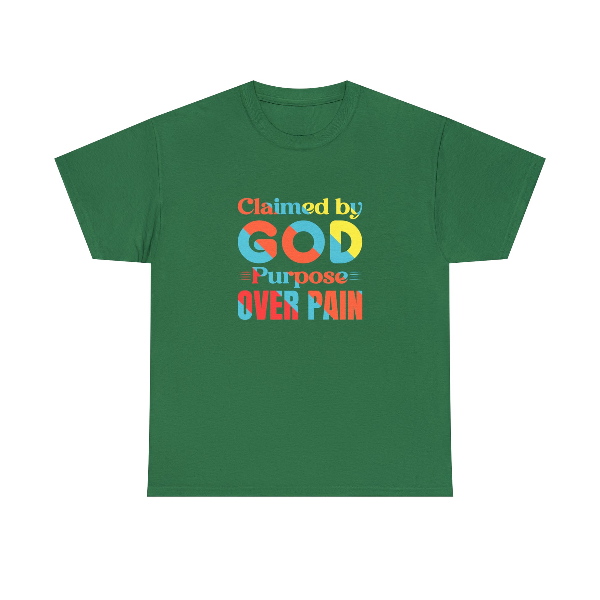 Claimed By God Purpose Over Pain Unisex Heavy Cotton Tee Printify