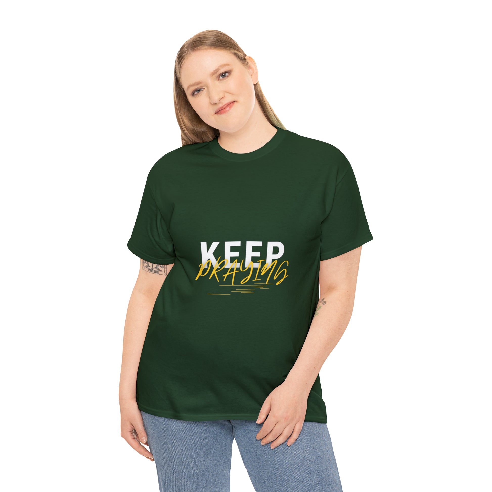 Keep Praying Unisex Heavy Cotton Tee Printify