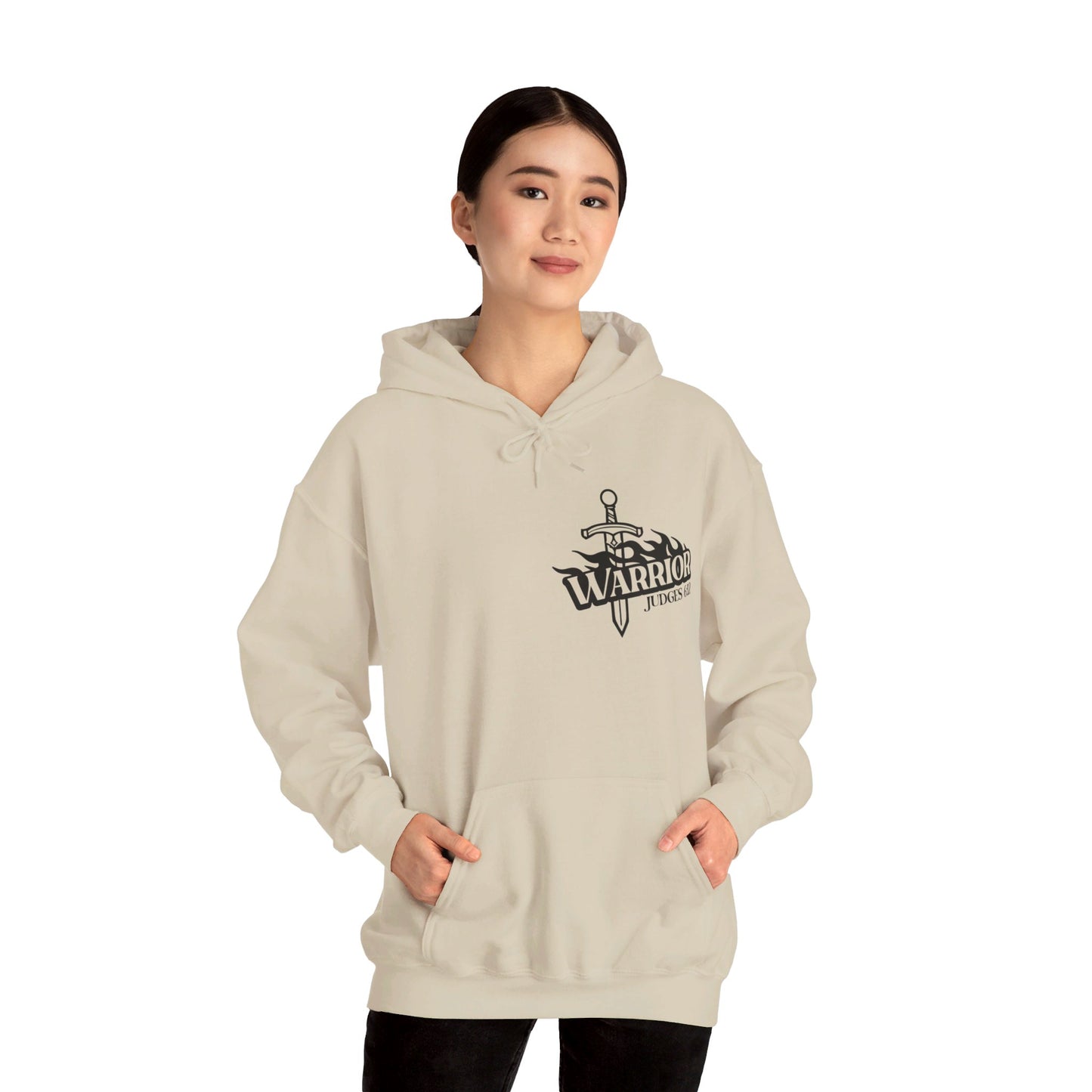 The Lord Is With You Mighty Warrior Unisex Christian Pullover Hooded Sweatshirt