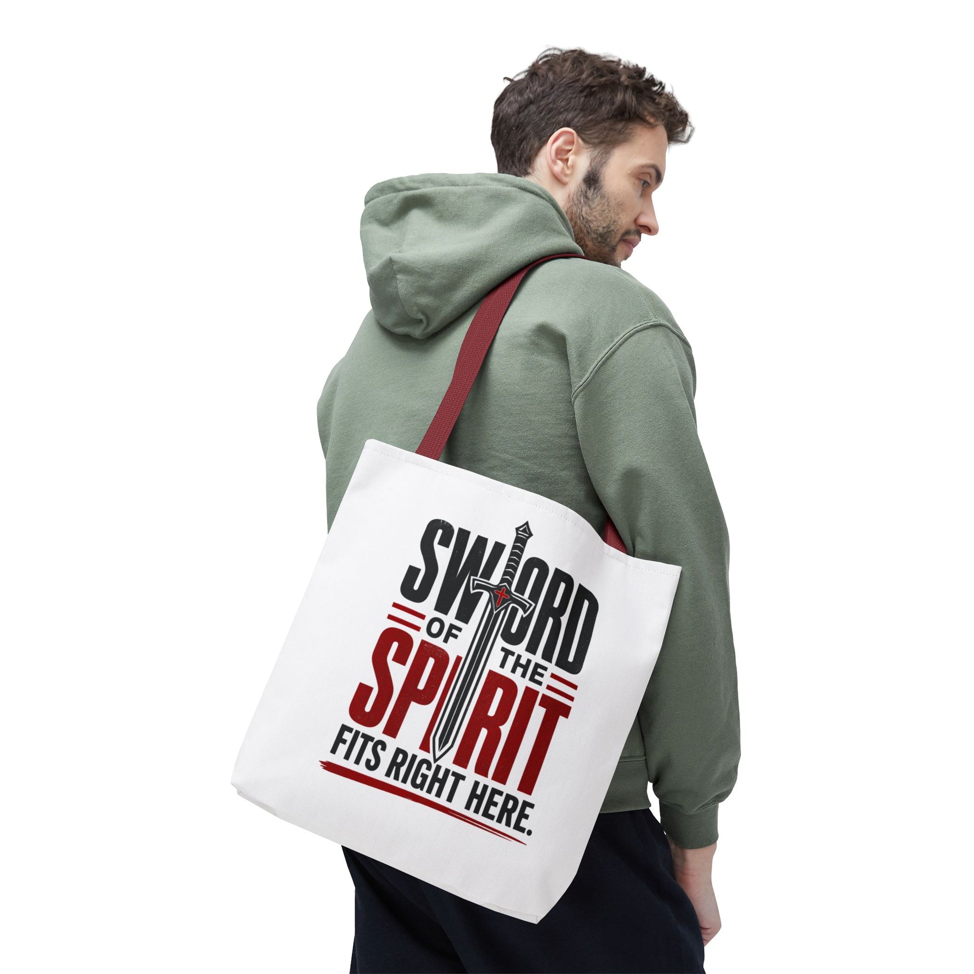 Sword of the Spirit Tote Bag — Christian Faith Inspirational Canvas Tote - ClaimedbyGodDesigns