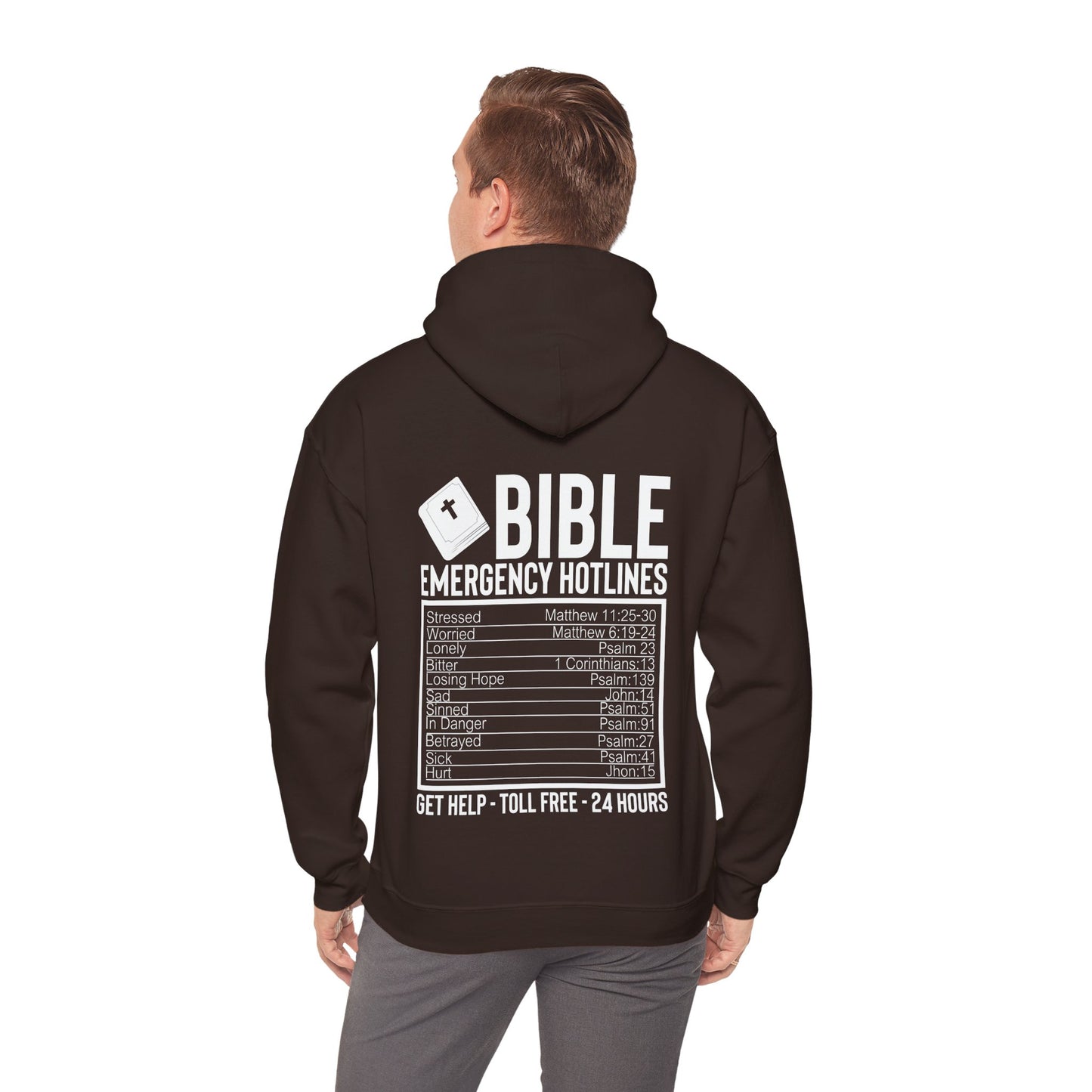 Jesus Is Calling And I Must Go Bible Emergency Numbers Funny  Unisex Christian Hooded Pullover Sweatshirt