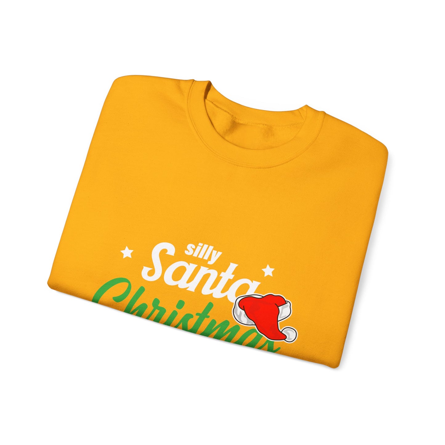 Silly Santa Christmas Is For Jesus (Christmas Themed) Unisex Heavy Blend™ Crewneck Christian Sweatshirt