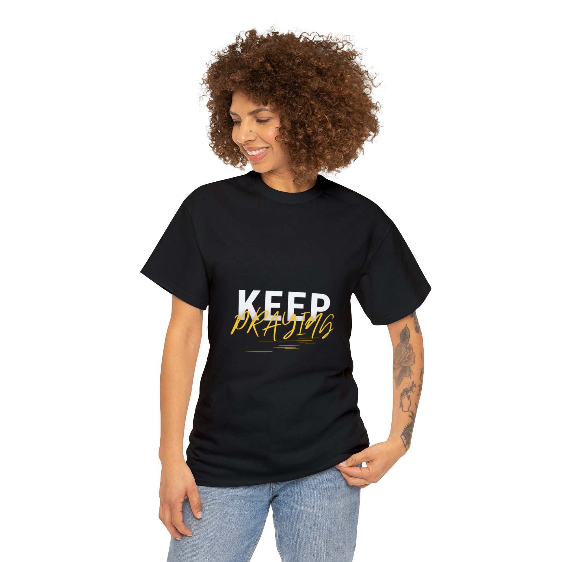 Keep Praying Unisex Heavy Cotton Tee Printify