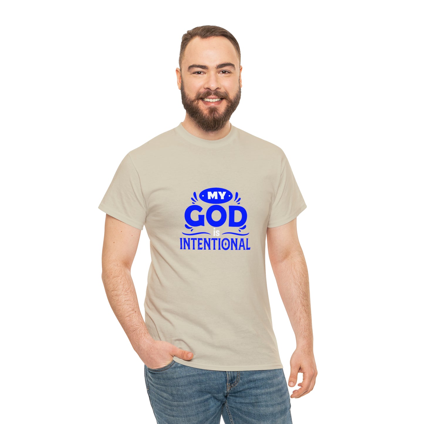 My God Is Intentional Unisex Heavy Cotton Tee